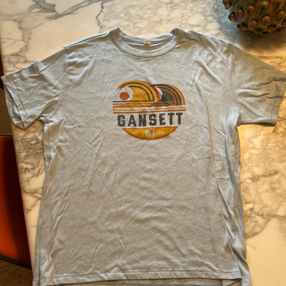 Vintage 1970s GANSETT RI Narragansett Rhode Island tee T-shirt L single stitch - Picture 1 of 4